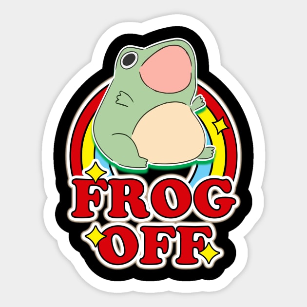 FROG OFF Sticker by dinomikedesign